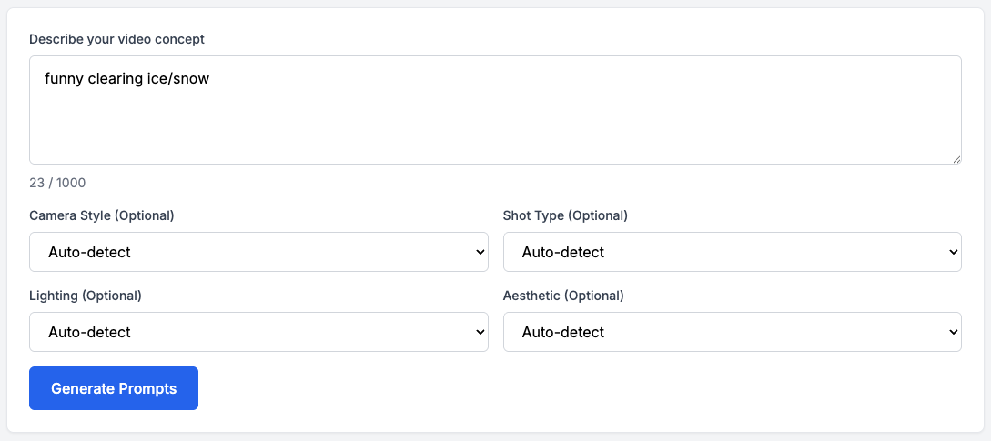 Describe Your Video Idea